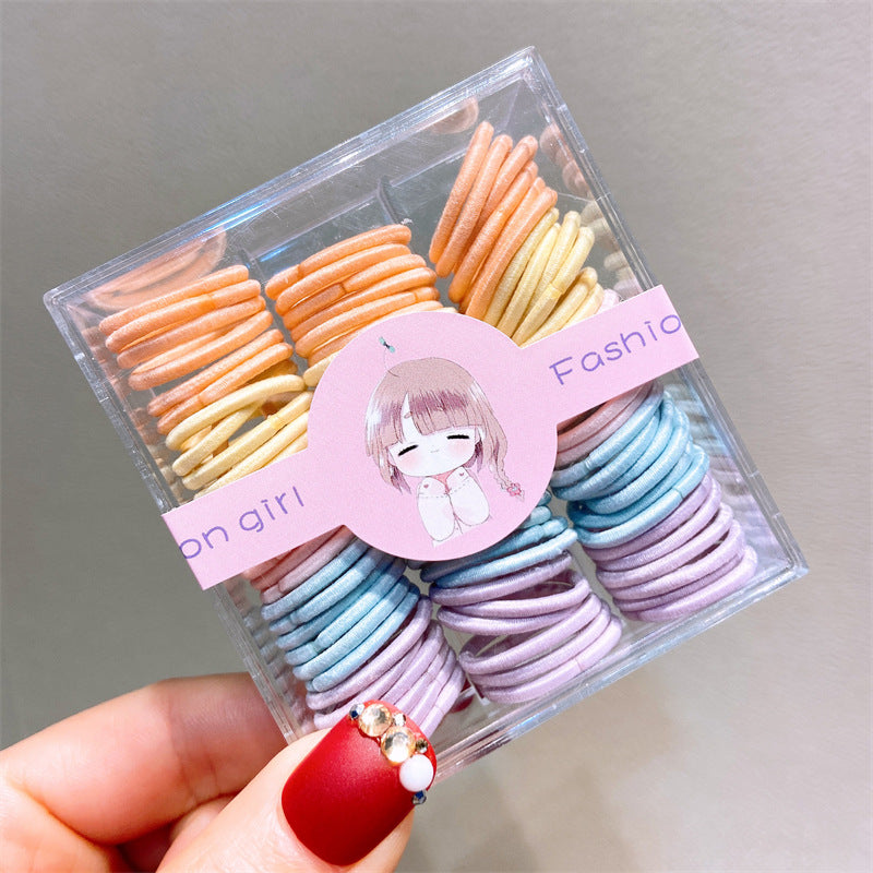Rainbow Colourful Hair Ties Set – Box of 30
