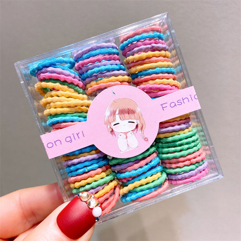 Rainbow Colourful Hair Ties Set – Box of 30