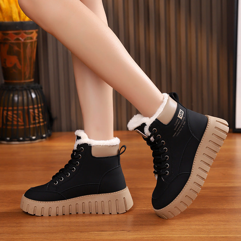 Women's Fur-Lined Platform Snow Boots