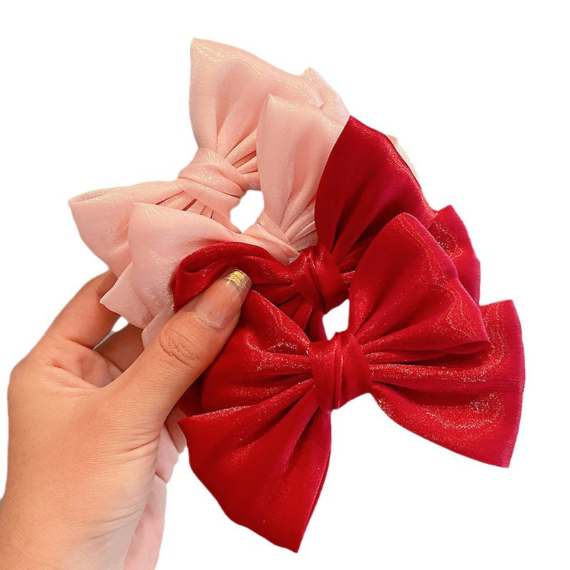 Oversized Velvet Bow Hair Scrunchie