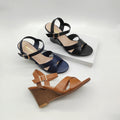 Braided Toe Band Low Wedge Sandal