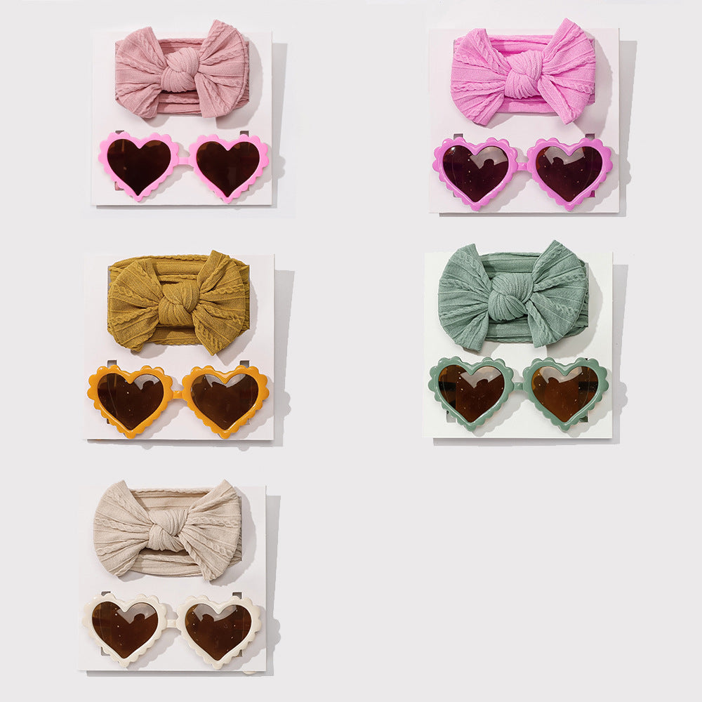 Kids Bow Headband & Sunglasses Gift Set