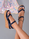 Beige Chunky Platform Block Heel Sandals