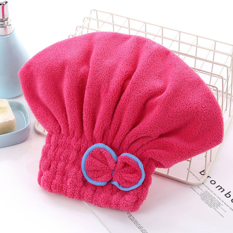 Microfibre Bow Hair Drying Turban Cap