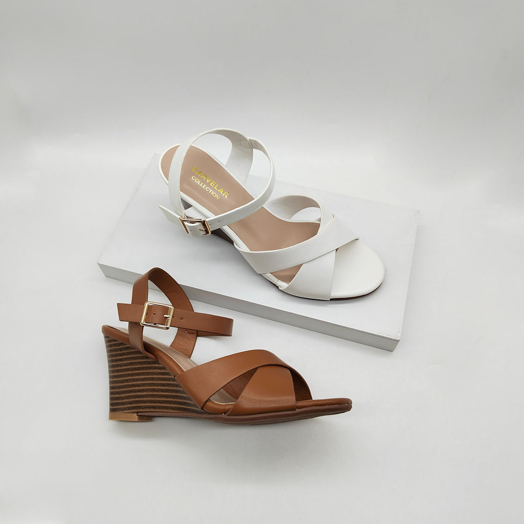 Braided Toe Band Low Wedge Sandal