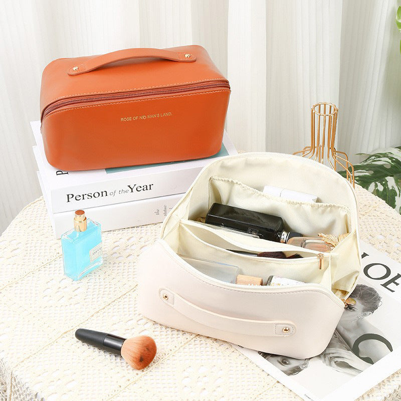 Large Capacity PU Leather Makeup Bag