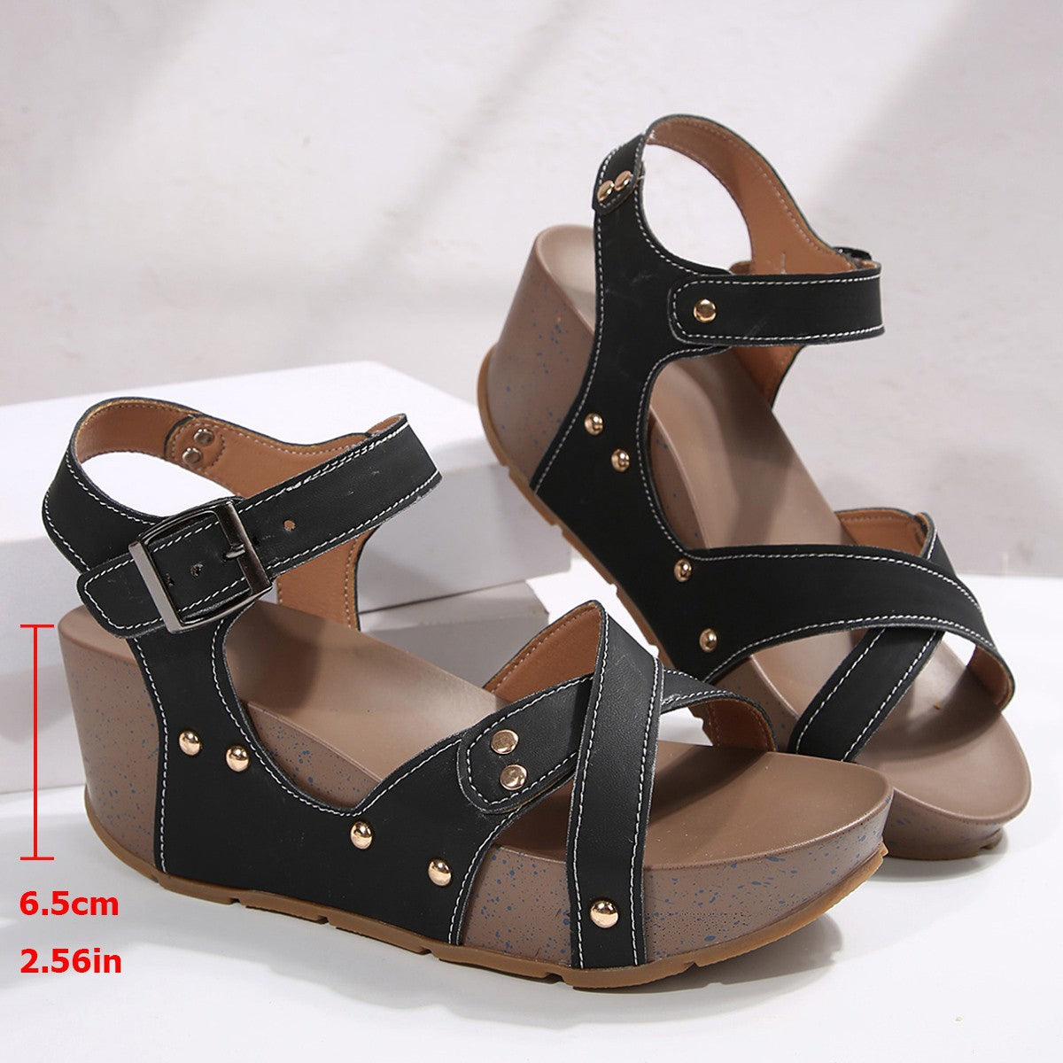 Women's Cross-Strap Wedge Sandals