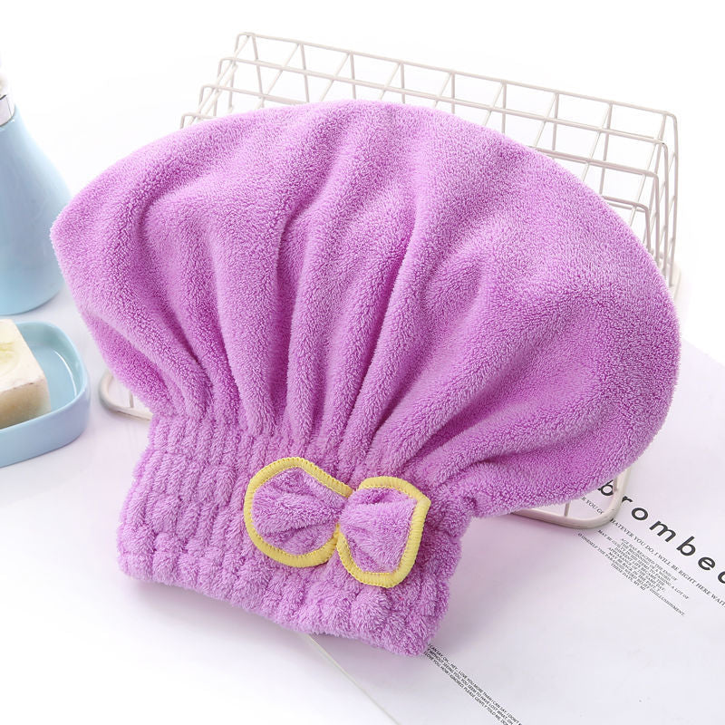 Microfibre Bow Hair Drying Turban Cap