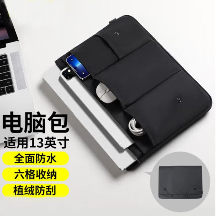 Magnetic Snap Laptop Folio Sleeve with 6-Compartment Organisation