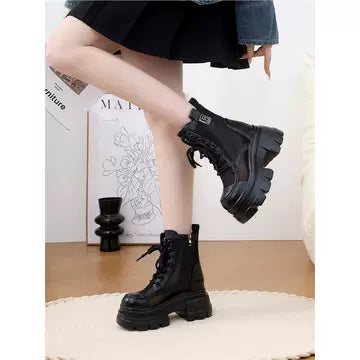 Women's Mesh Platform Combat Boots