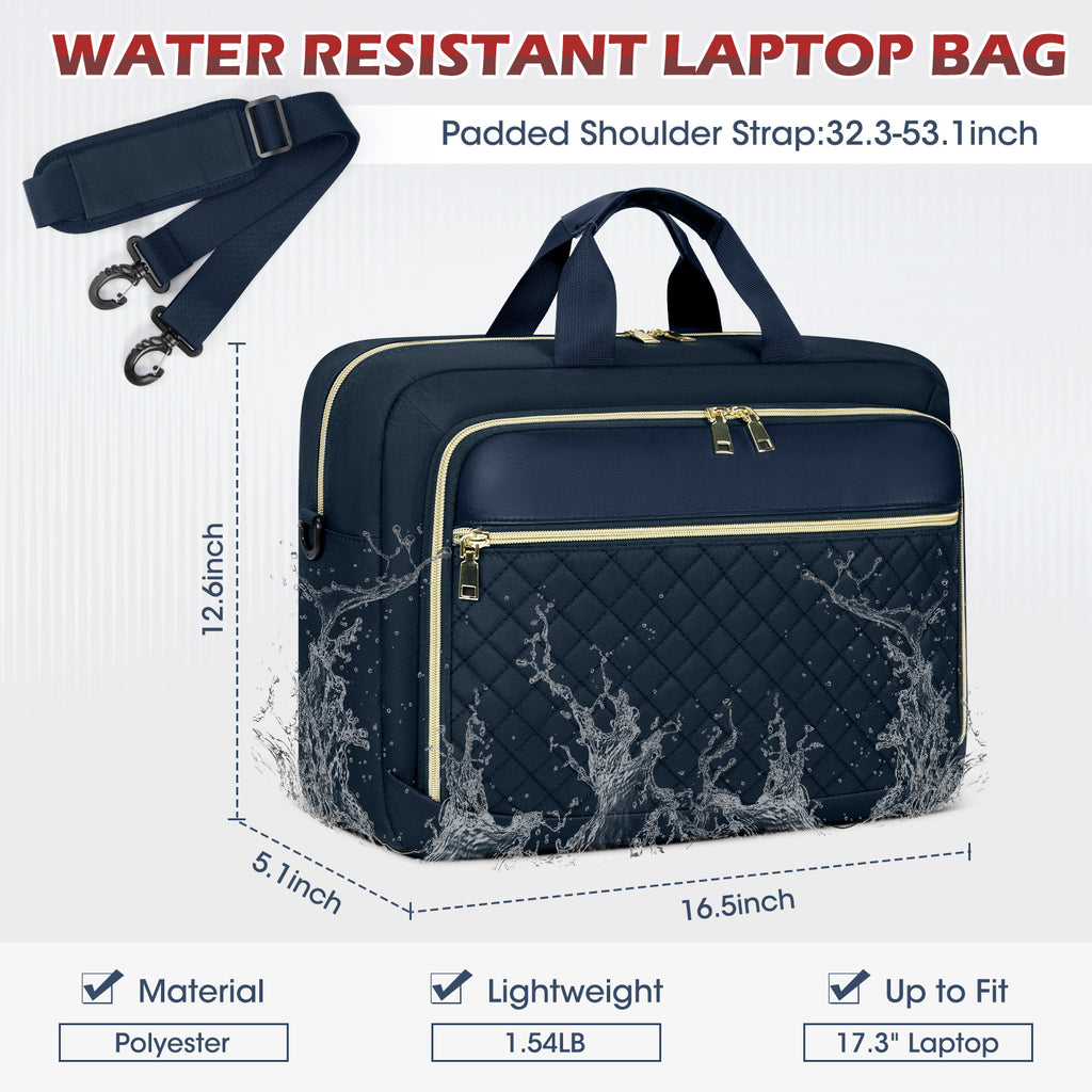 Water Resistant Quilted Laptop Bag