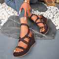 Women's Boho Multi-Strap Wedge Sandals