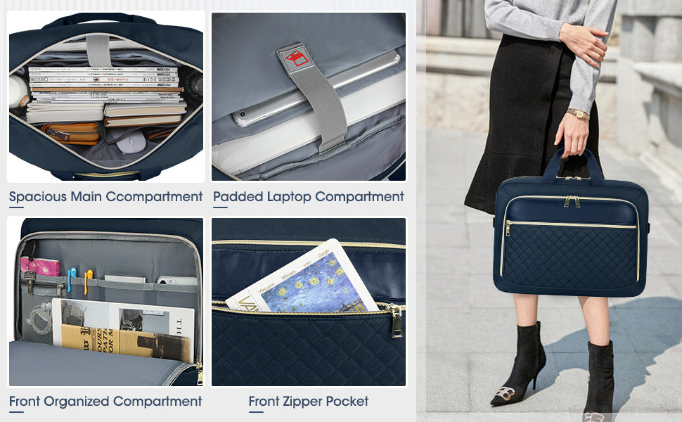 Water Resistant Quilted Laptop Bag