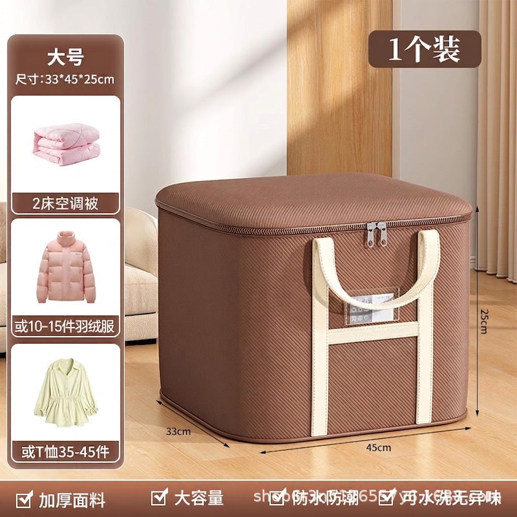 Large Foldable Clothes Storage Box with Zipper