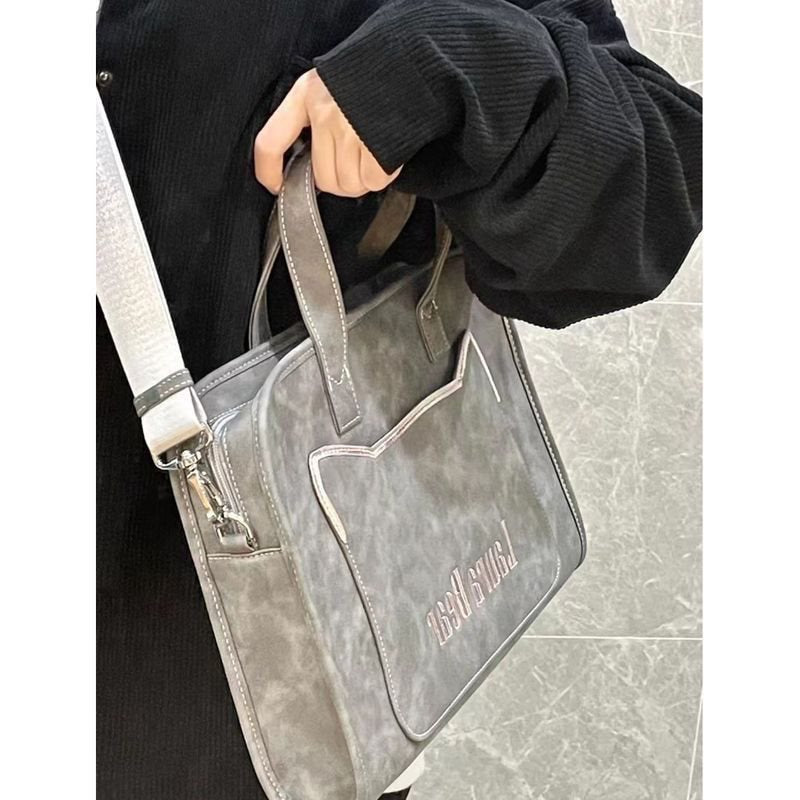 Cat Ear Laptop Bag – Suede Tote with Shoulder Strap