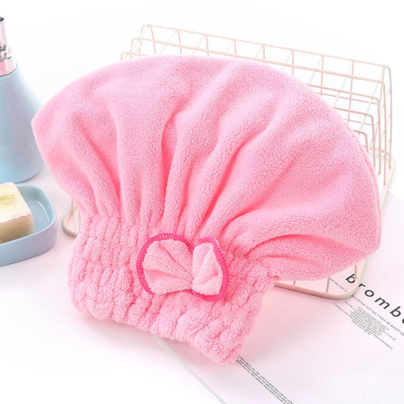 Microfibre Bow Hair Drying Turban Cap