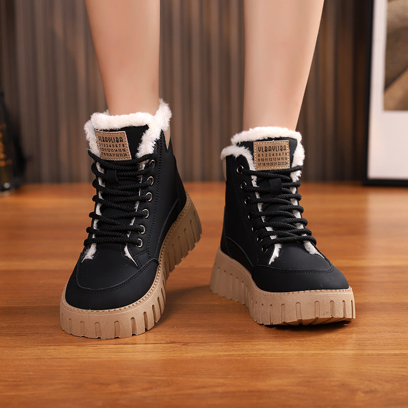Women's Fur-Lined Platform Snow Boots