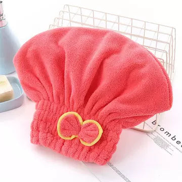 Microfibre Bow Hair Drying Turban Cap