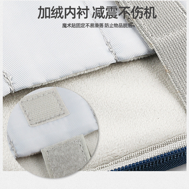 Velvet-Lined Tablet & Laptop Sleeve with Metal Double Zip