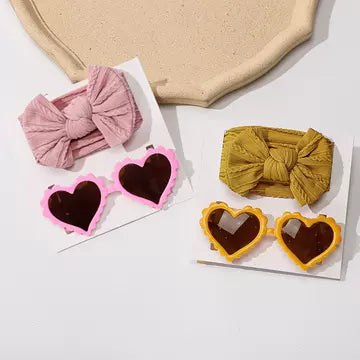 Kids Bow Headband & Sunglasses Gift Set