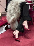 chain slingback stilettos