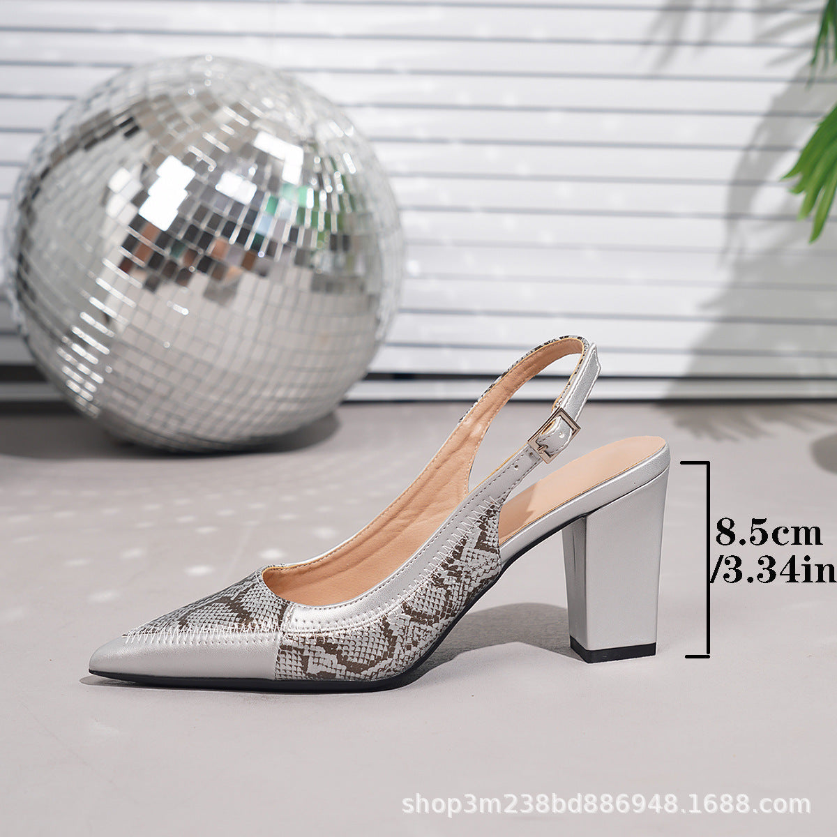 Two-Tone Suede Slingback Stiletto