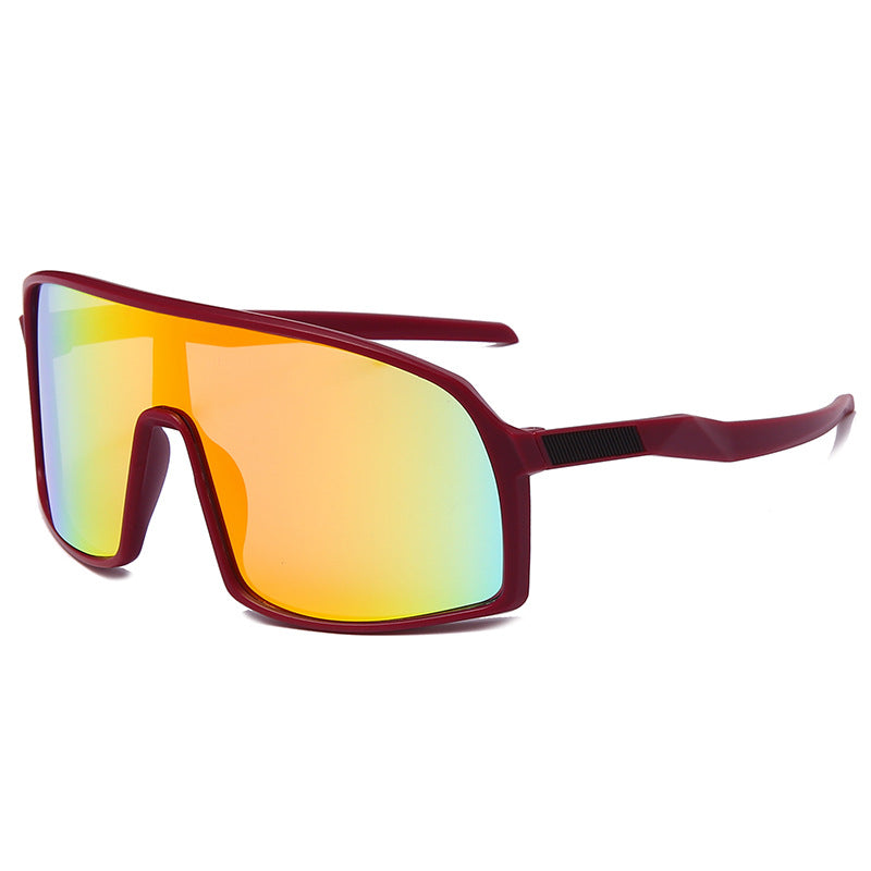 Oversized Shield Sport Sunglasses – Mirrored Wraparound