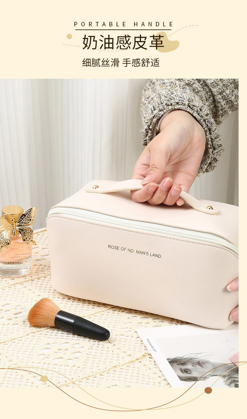 Large Capacity PU Leather Makeup Bag