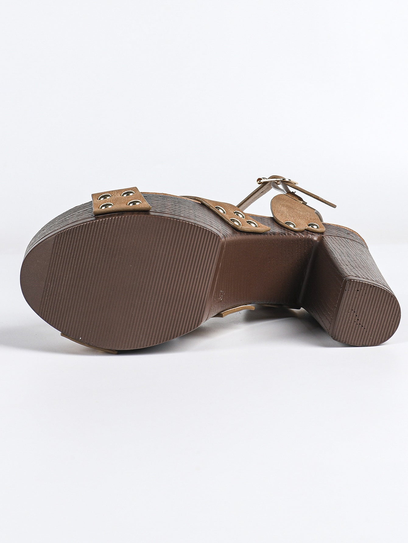 Studded Platform Block Heel Sandal