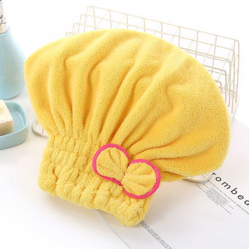Microfibre Bow Hair Drying Turban Cap