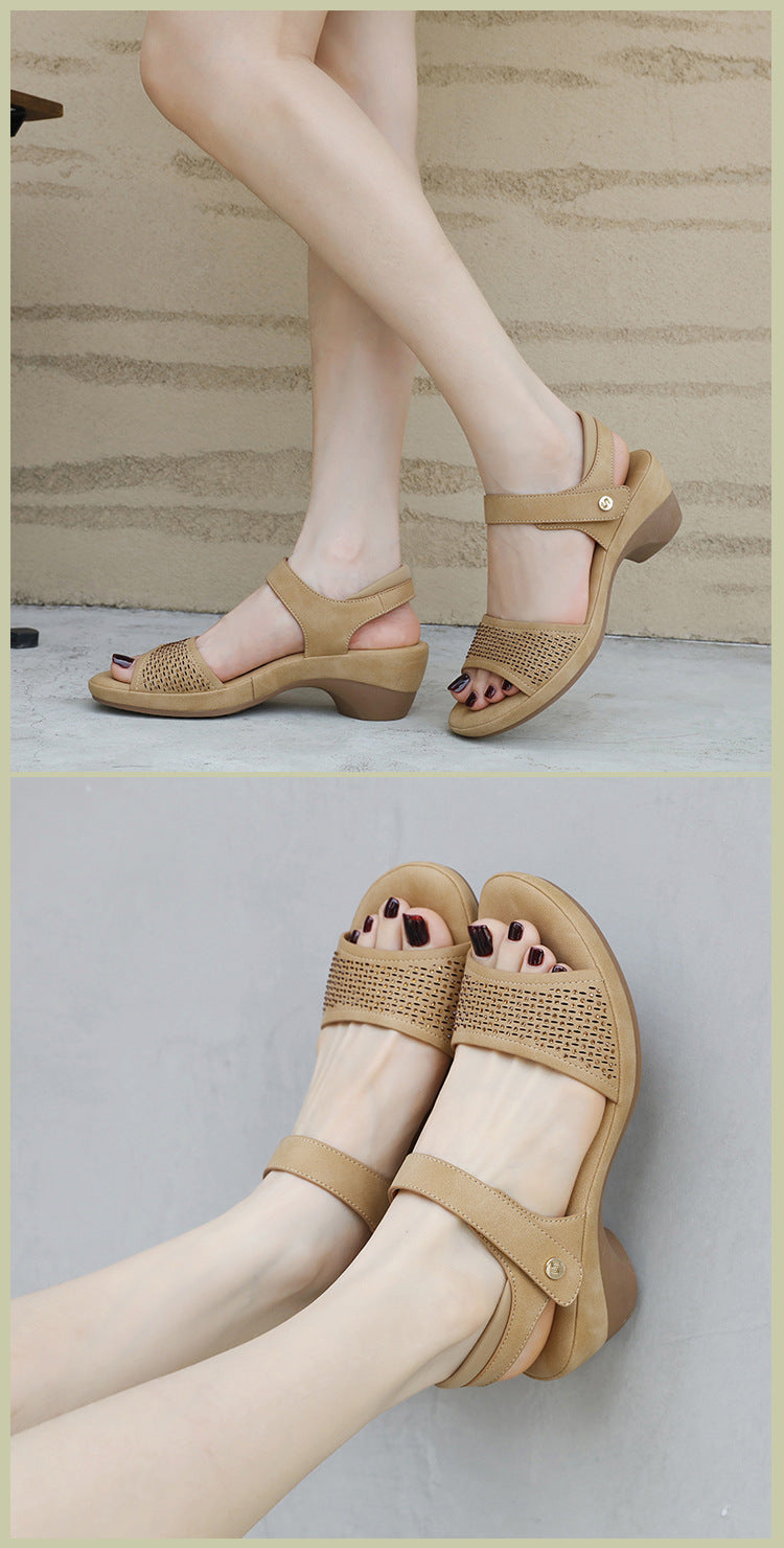 Rhinestone Wedge Sandal