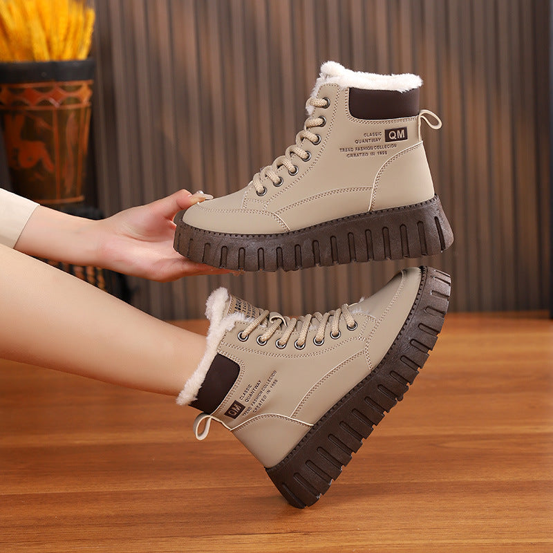 Women's Fur-Lined Platform Snow Boots