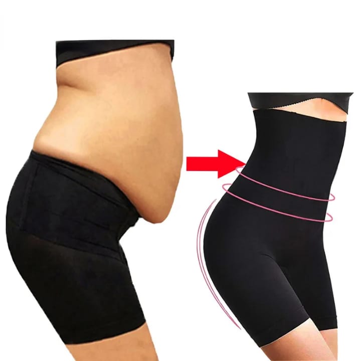 High-Waist Tummy Control Shaper Shorts – Black Edition