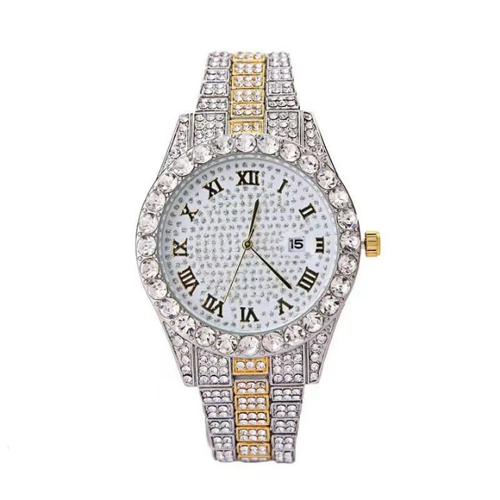 Iced Out Crystal Watch - Gold, Rose Gold, Silver and Two-Tone