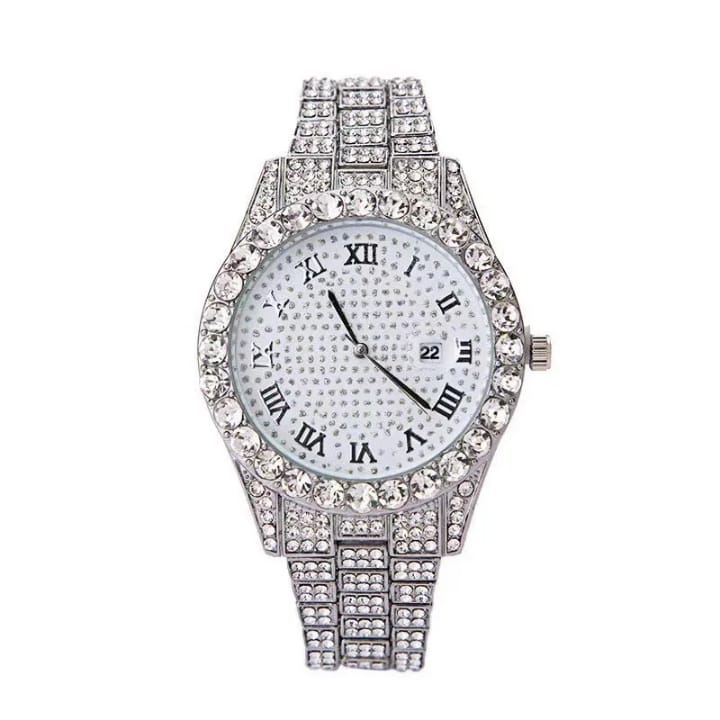 Iced Out Crystal Watch - Gold, Rose Gold, Silver and Two-Tone