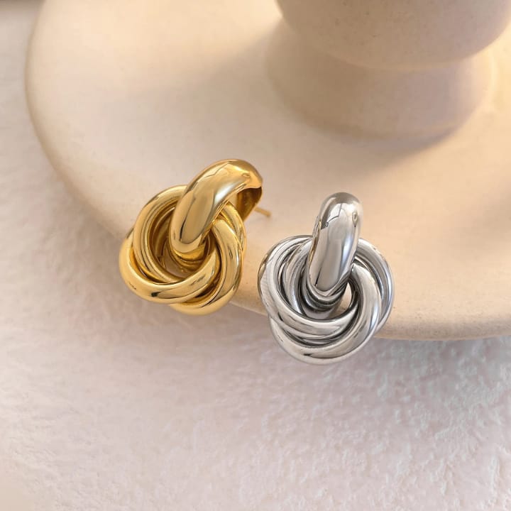 Gold Knot Earrings