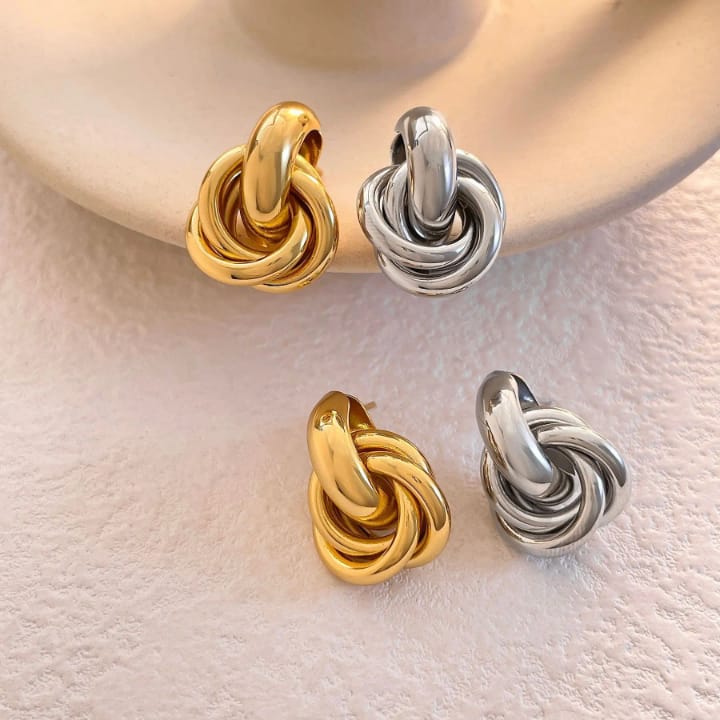 Gold Knot Earrings