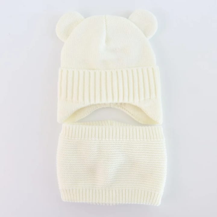 Kids Bear Ear Beanie & Snood Set – Cute Winter Hat for Children