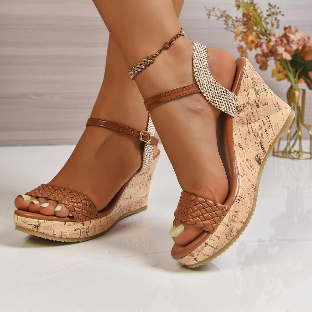 Wedge Heel Platform Sandals,