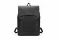 Black Leather Backpack Front
