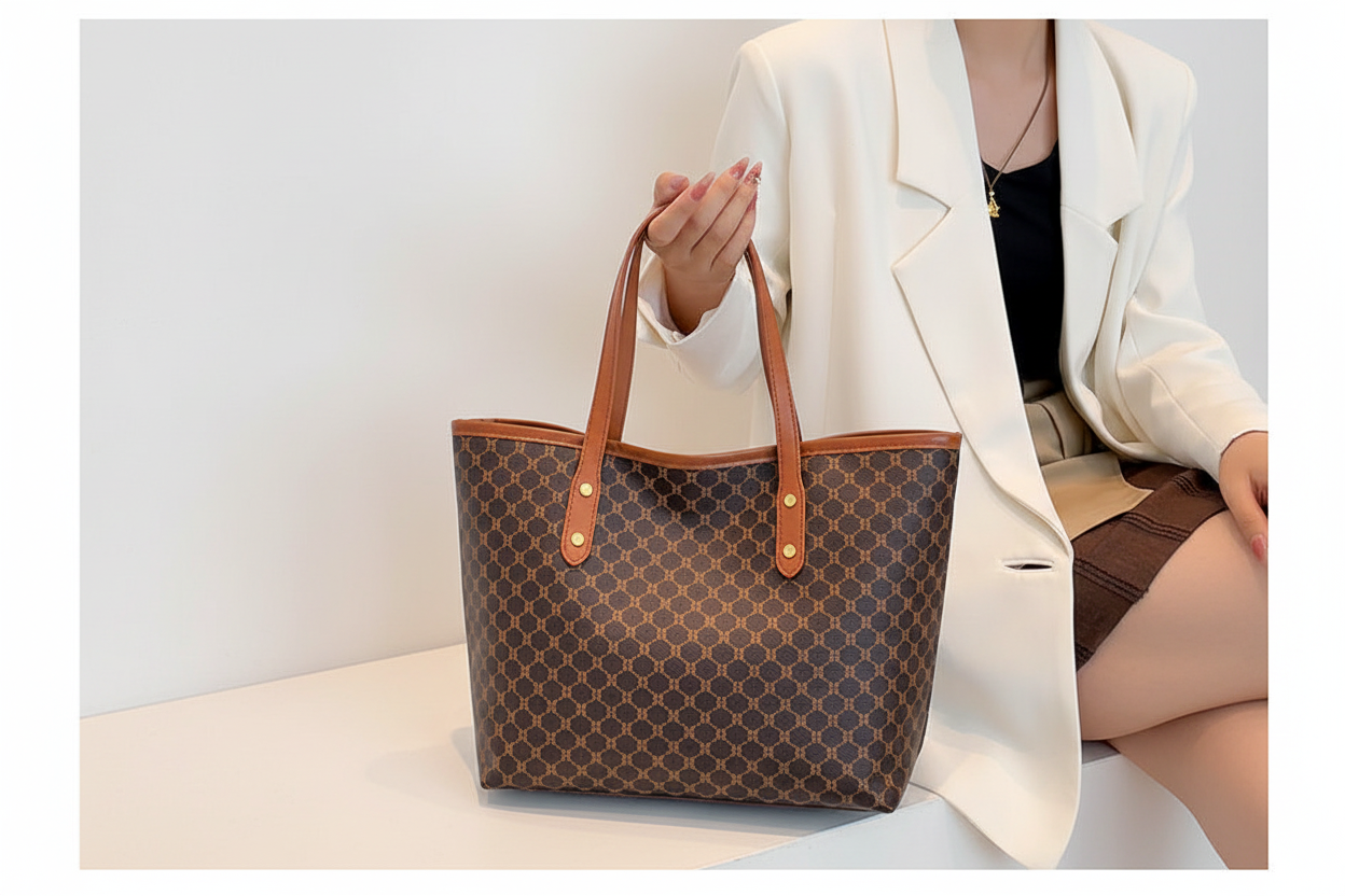 Brown Monogram Tote