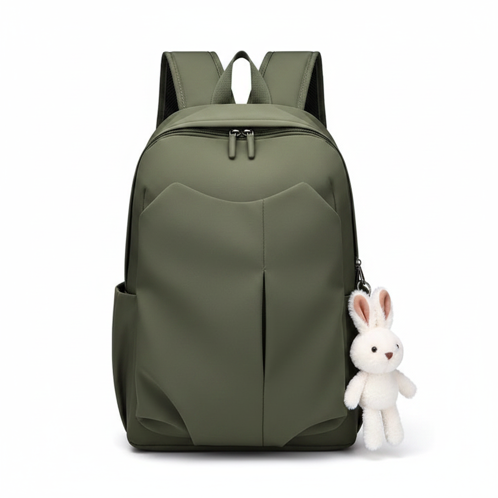 Olive green minimalist backpack